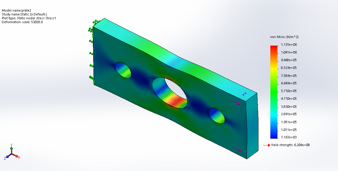 FEA analysis of a Plate with Cavities - Projects - Skill-Lync