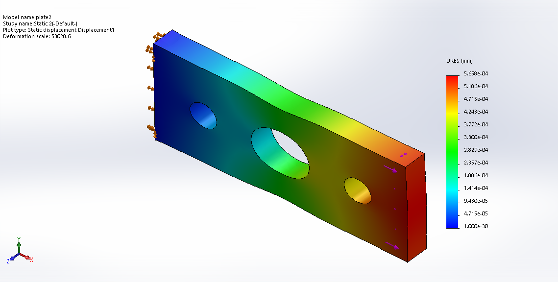 FEA analysis of a Plate with Cavities