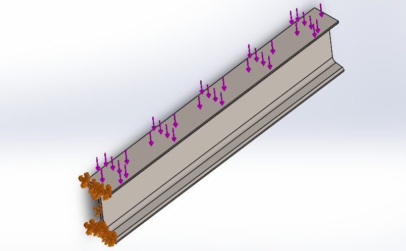 running fea solidworks with beams