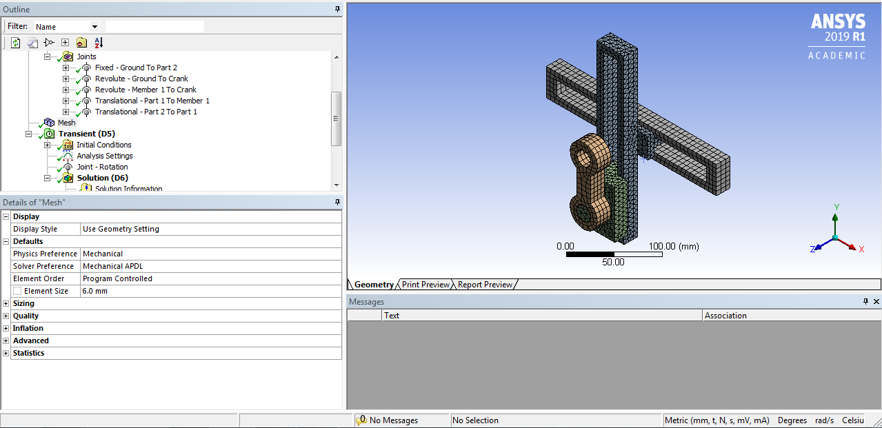 Slider Crank Mechanism Stress & Modal Analysis using ANSYS Workbench