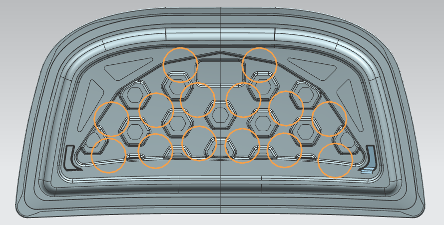 Automotive sheet metal design of Hood inner panel - Projects - Skill-Lync