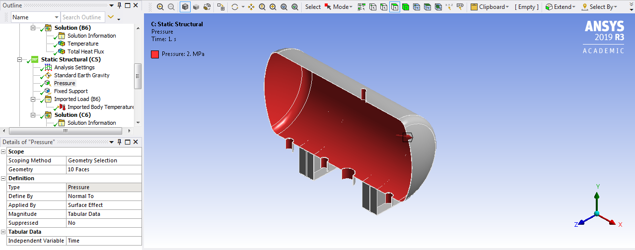 Thermo Coupled Structural & Modal Analysis Of A Horizontal Pressure ...